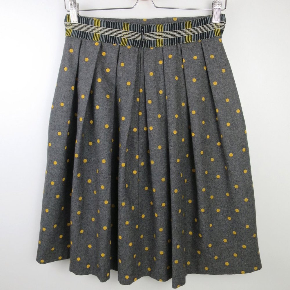 Anthropologie Plenty By Tracy Reese Polka Dot Pleated Skirt Size 6 - Picture 5 of 9